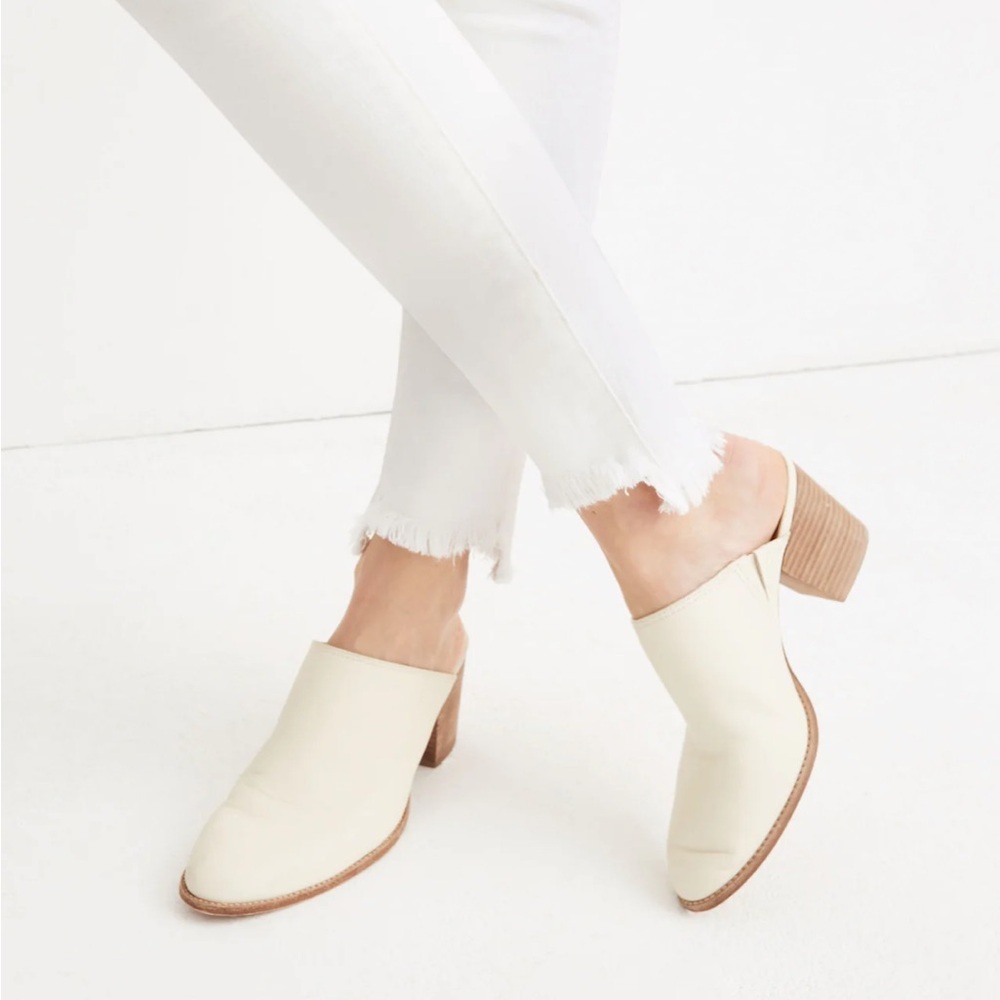 Madewell 10" High-Rise Skinny Jeans in Pure White: Step-Hem Edition - Picture 3 of 7